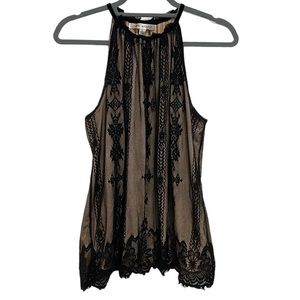 Max Studio Sexy Lace Top Women Size L